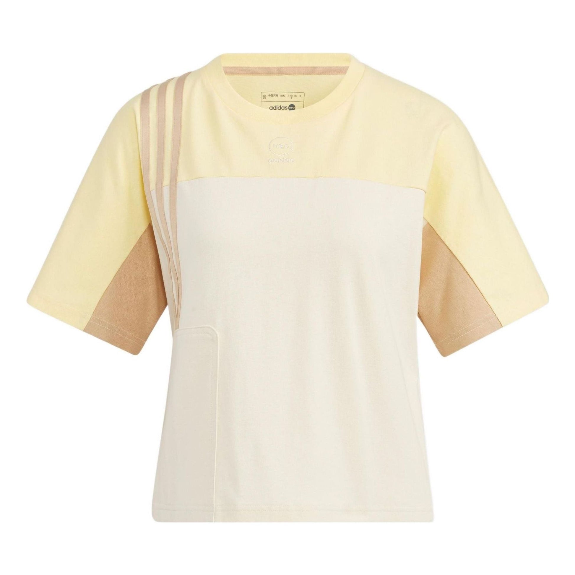 (WMNS) adidas Neo Util T-Shirts 'White Yellow' HN2348