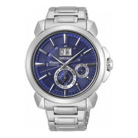 Men's SEIKO Premier Series Casual Business Waterproof Quartz Watch Blue Dial Steel Strip SNP161J1