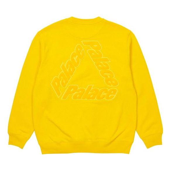 PALACE Unisex Logo Round-neck Sweatshirt Yellow P20CS009