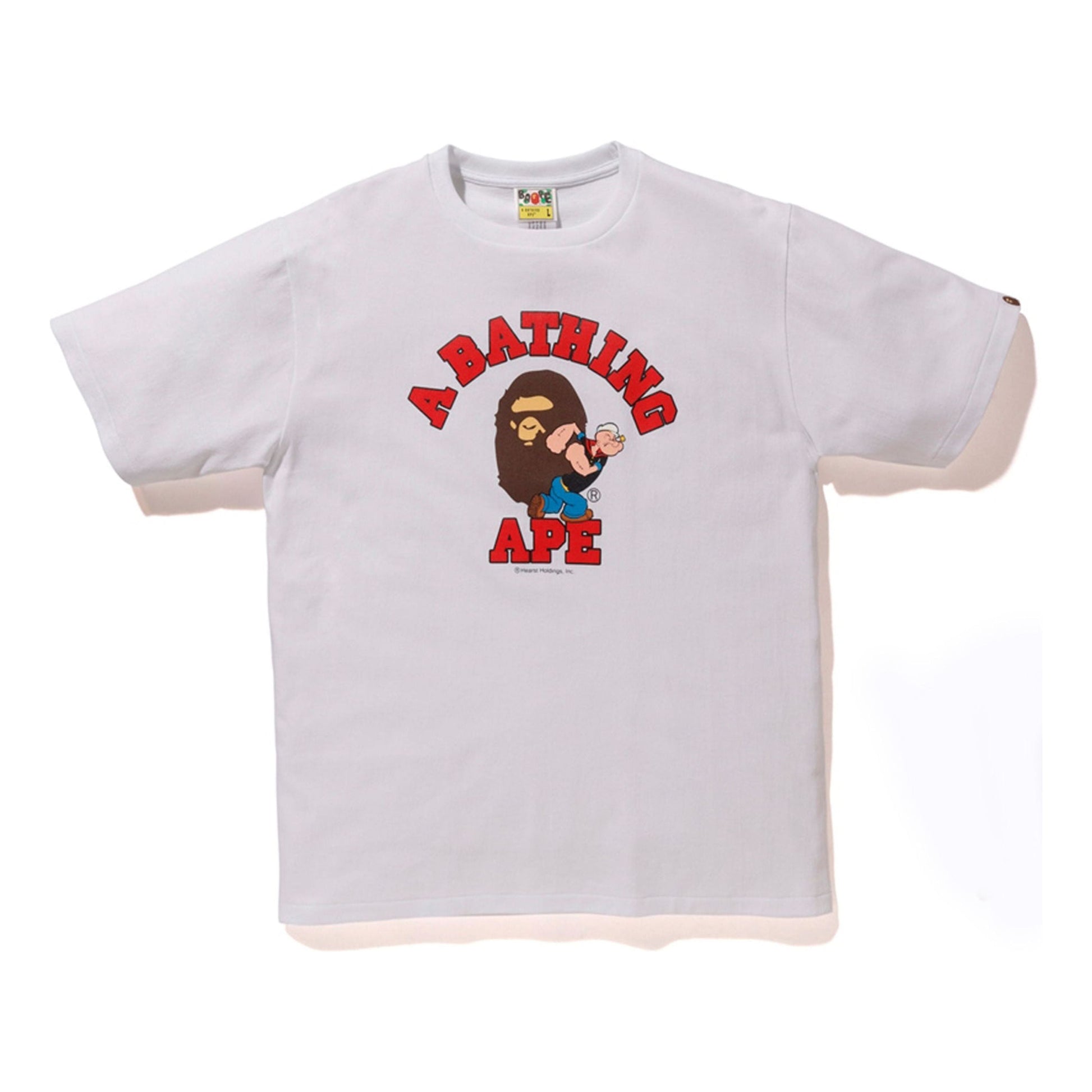 BAPE x Popeye College 2 Tee White BAPE-SS18-109