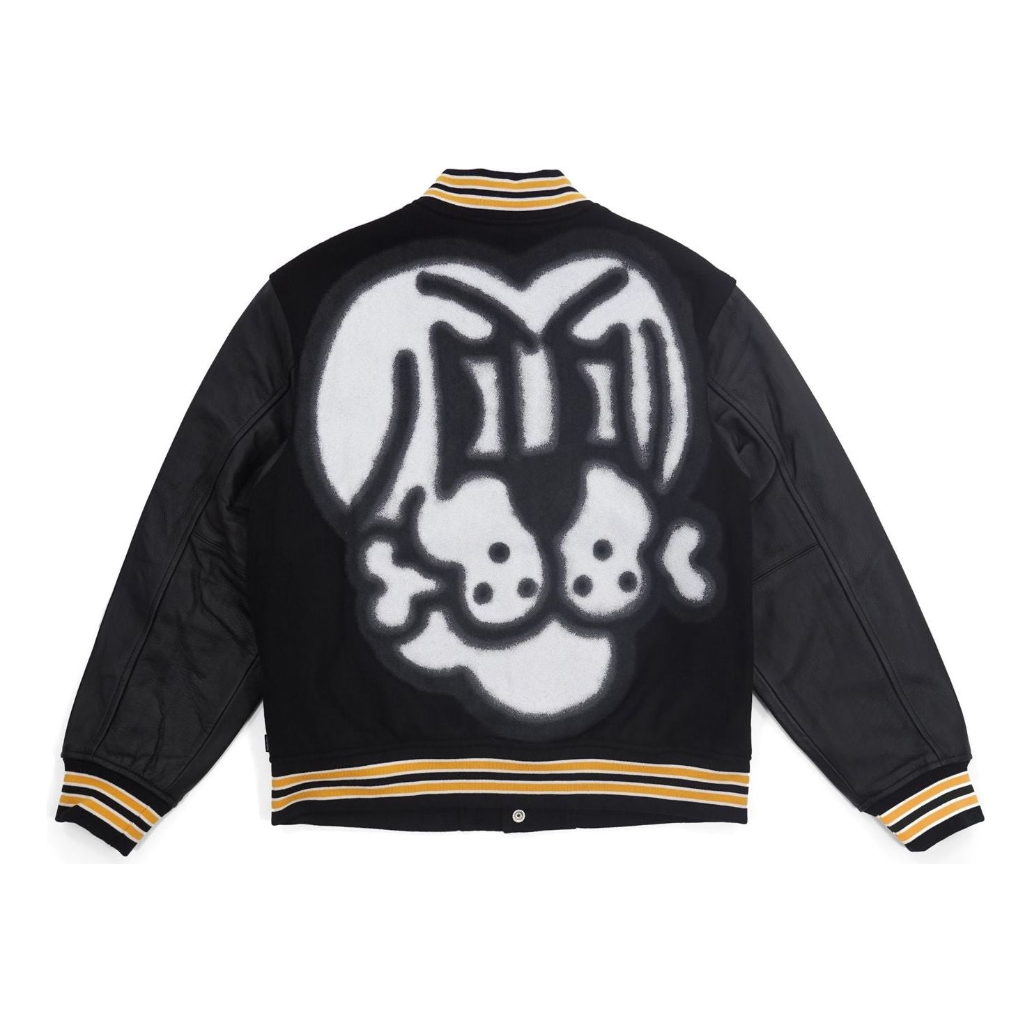 Supreme FW18 Bone Varsity Jacket Black Sleeve baseball uniform Unisex SUP-FW18-491