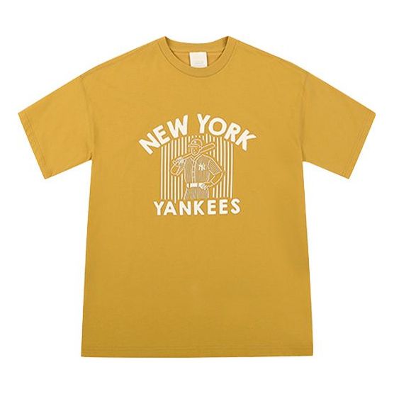MLB Unisex BIGBOY Series Printing Round-neck Tee Yellow 31TSC5031-50D