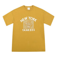 MLB Unisex BIGBOY Series Printing Round-neck Tee Yellow 31TSC5031-50D
