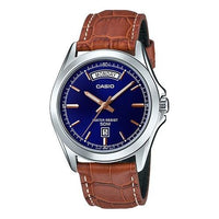 Men's CASIO STANDARD Series Retro Watch Strap Blue Dial Mens Blue Analog MTP-1370L-2A