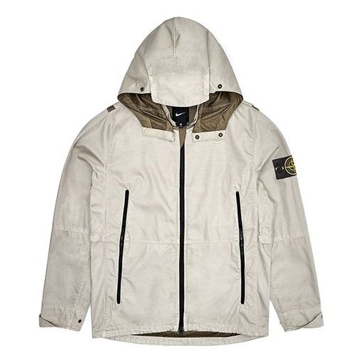 Nike Golf x Stone Island Jacket Crossover Athleisure Casual Sports Hooded Jacket US Edition light grey AV5229-012