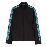 Men's Off-White SS22 Series Bright Sports Zipper Black Jacket OMBD014T22FAB0011055