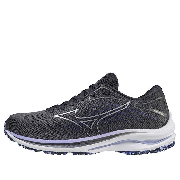 (WMNS) Mizuno Wave Rider 25 Wide 'Black Pearl Violet Glow' J1GD210693