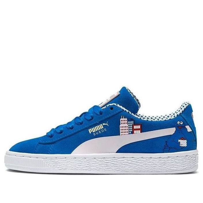 (GS) PUMA Sesame Street 50 Suede Casual Sneakers Blue/Grey/White 368923-01