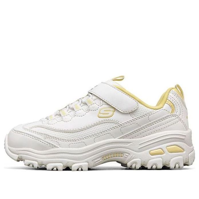 (GS) Skechers D'Lites 1.0 'White Yellow' 664180L-OFWT