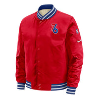 Men's Nike City Edition Philadelphia 76ers Reversible Jacket University Red CU8179-657