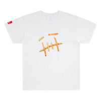 Men's Travis Scott Cactus Jack x Mcdonald Crossover fries Pattern Casual Short Sleeve White CJMD-SS18