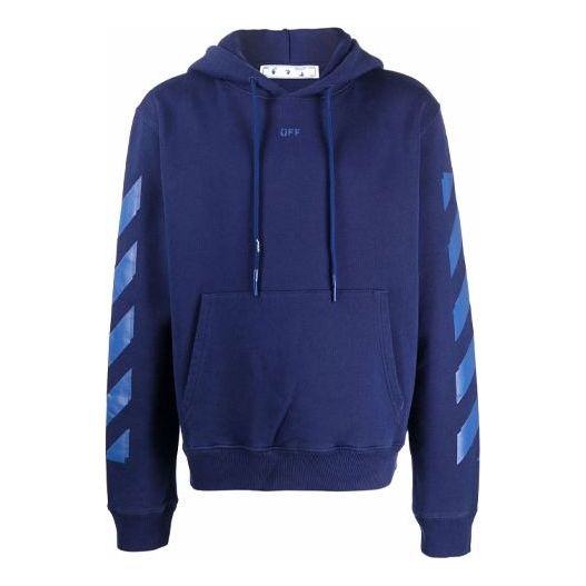 Men's Off-White FW21 Arrow Pattern Printing Loose Fit Blue OMBB034F21FLE0044545