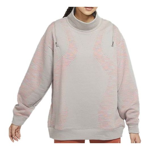 (WMNS) Nike City Ready Training Pullover Tops Gray CU5125-016