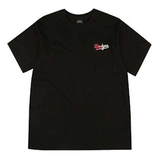 MLB Los Angeles Dodgers Logo Printing Round Neck Short Sleeve Unisex Black 31TSLB931-07L