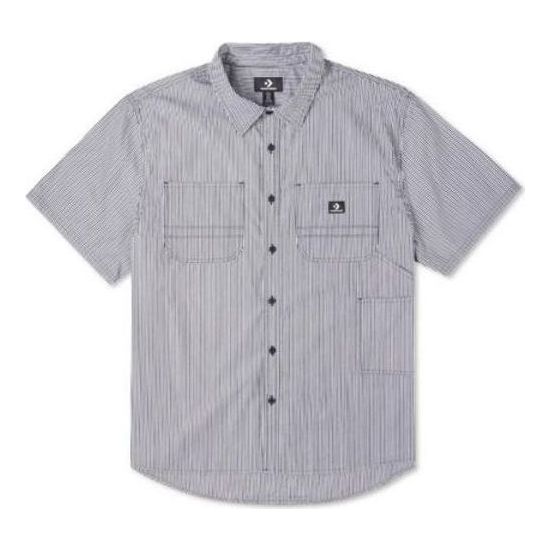 Converse Striped Woven Carpenter Button Down Asia Sizing 'Grey' 10023411-A01