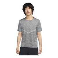 Nike Dri-fit Rise 365 Casual Sports Breathable Round Neck Short Sleeve Gray CZ9185-011