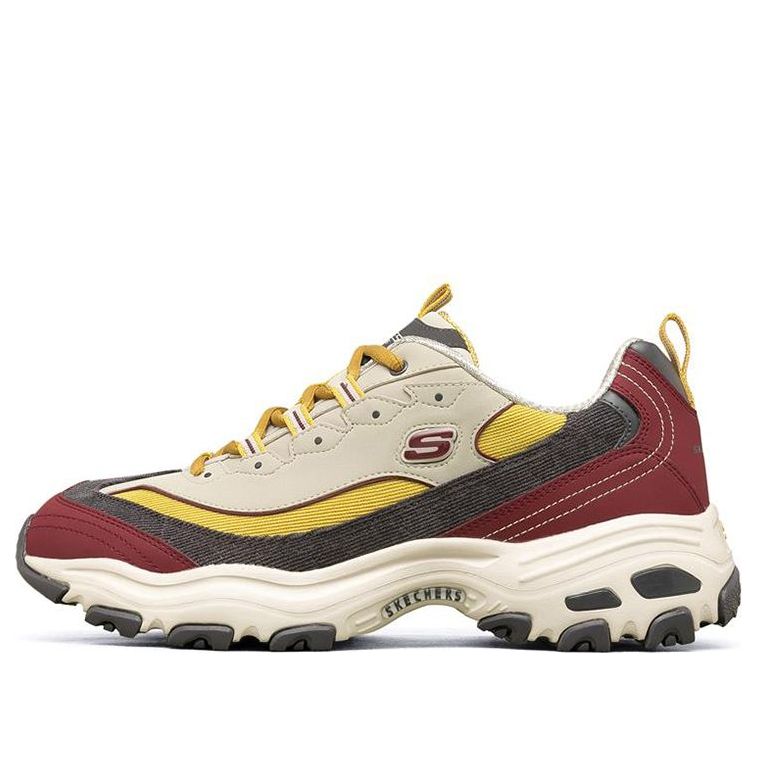 Skechers D'Lites 1.0 Low-Top Running Shoes White/Yellow/Red 237153-NTMT