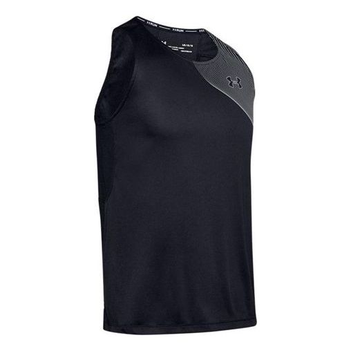 Under Armour Qualifier Iso-Chill Running Tank 'Black Grey' 1350135-002
