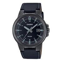 CASIO Male DRESS Japan / South Korea Fashion Waterproof Sports Black Analog MTP-E173BL-1AVDF