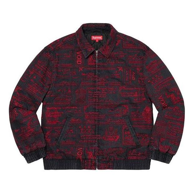 Supreme Checks Embroidered Denim Jacket 'Red Black' SUP-SS20-453
