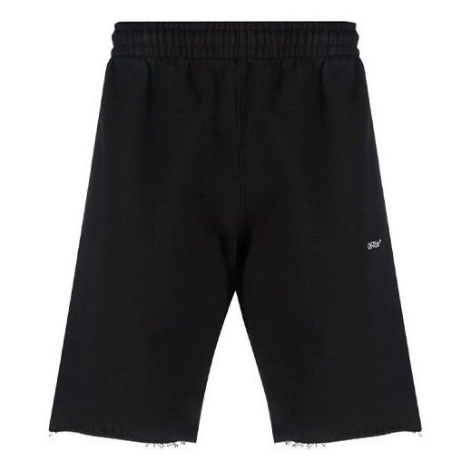 Off-White FW21 Arrow Pattern Printing Sports Shorts Version Black OMCI006F21FLE0061084