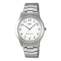CASIO Waterproof Stainless Steel Strap White Dial Mens White Analog MTP-1128A-7B2021