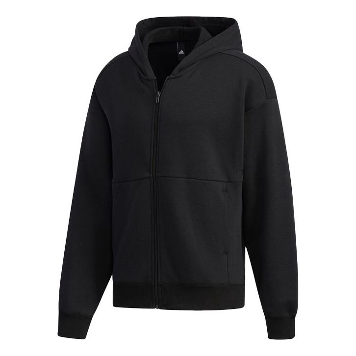adidas M S2s Swt Fzhd Sports Hooded Jacket Black ED2008