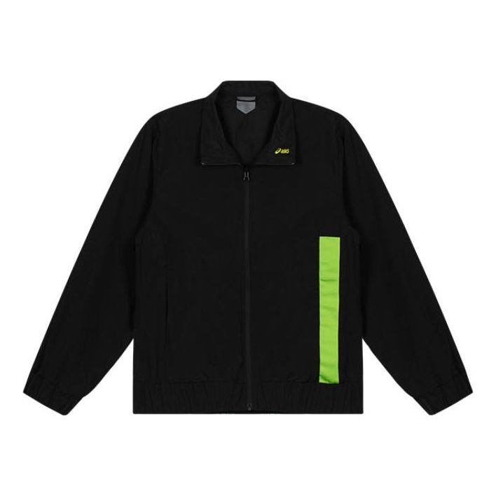 ASICS Casual Lapel Track Jacket 'Black' 2203A100-002