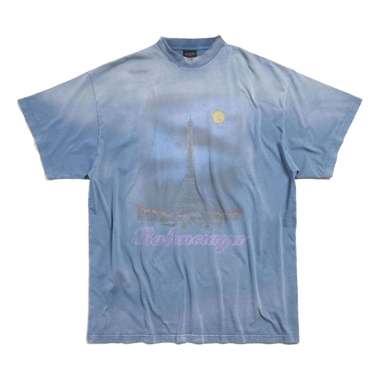 Balenciaga Paris Moon T-shirt 'Blue' 739028TQVO14530