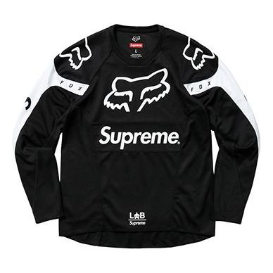 Supreme SS18 Fox Racing Moto Jersey Top Black SUP-SS18-367