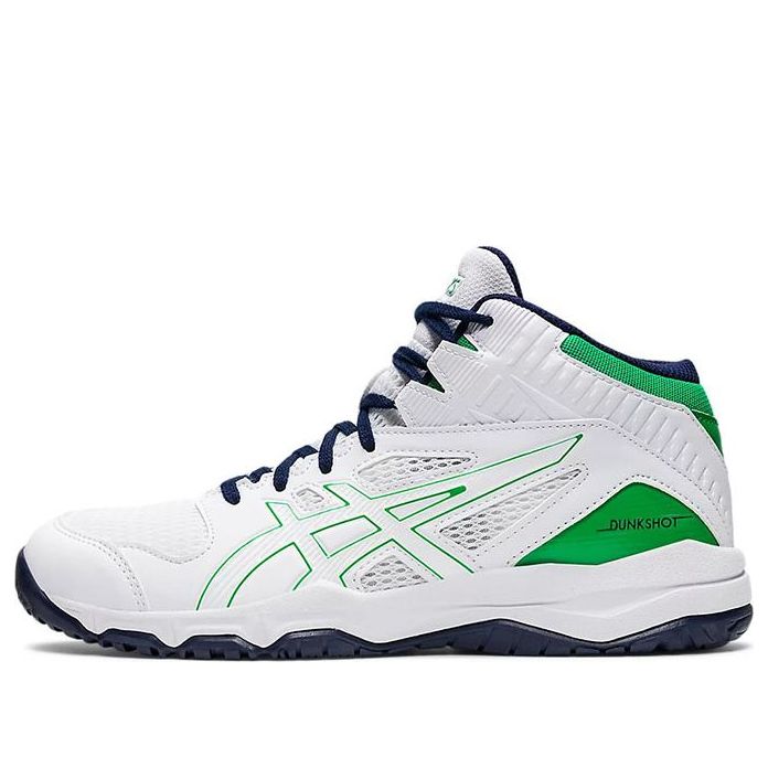 (GS) ASICS Dunkshot Mb 9 'White Green' 1064A006-107