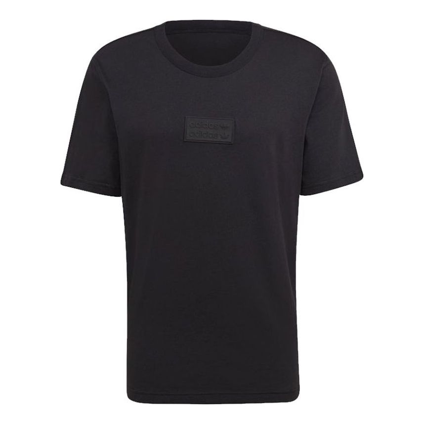 adidas originals Alphabet Athleisure Casual Sports Breathable Short Sleeve Black GN3310