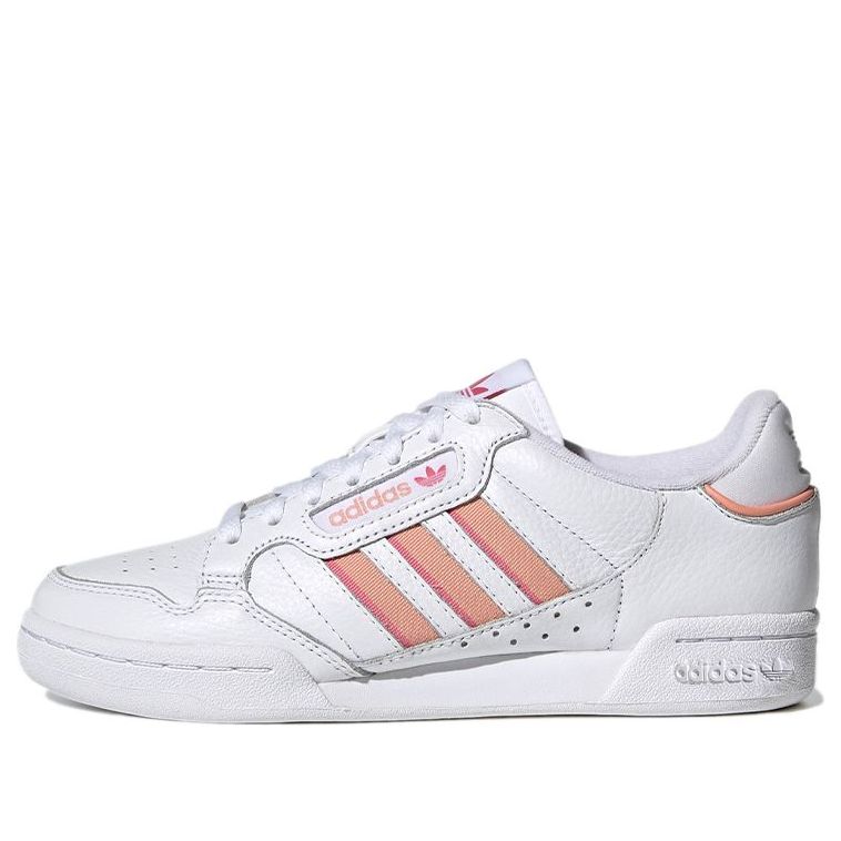 (WMNS) adidas Continental 80 Stripes 'White Orange' H06589
