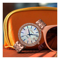 CASIO SHEENSeries es Rose-Golden White Analog SHE-4052PG-2A