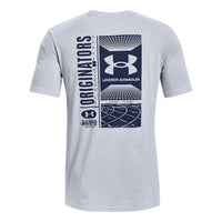 Under Armour Symbol Barcode T-shirt 'Grey Navy' 1370527-011