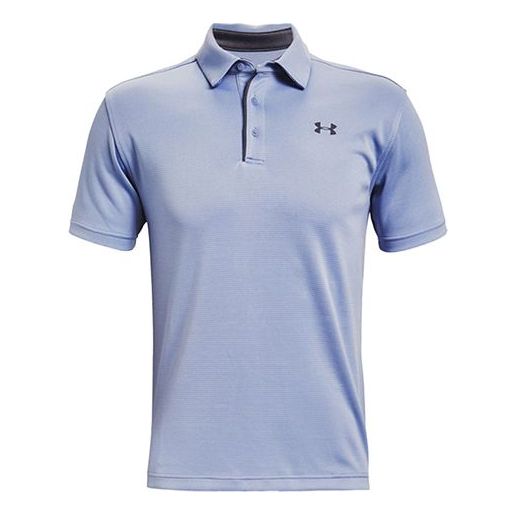Men's Under Armour Tech Golf Breathable Sports Short Sleeve Polo Shirt Blue 1290140-420