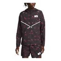 Men's Nike Neurons Full Print Casual Hooded Jacket Red DQ4785-010
