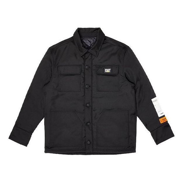 Men's HERON PRESTON X Caterpillar Long Sleeves Coach Multiple Pockets Jacket Black HMEM005F20FAB0021000