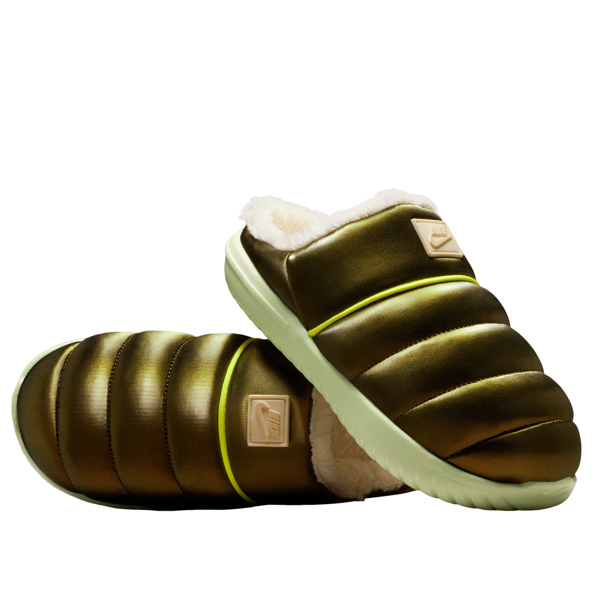 (WMNS) Nike Burrow SE Slides 'Olive Aura Soft Pearl Volt' HV5745-300