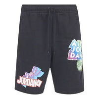 Air Jordan Mj Sticker Fleece Shorts Sports Black CV6488-010