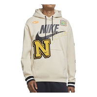 Nike Large Logo Alphabet Printing Long Sleeves Beige Creamy DC2722-140