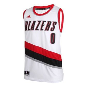 adidas NBA Damian Portland Lillard Swingman Men's Jersey White/Red A46234