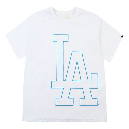 MLB Los Angeles Dodgers Large Logo Printing Short Sleeve Unisex White 31TSU1031-07W