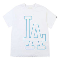 MLB Los Angeles Dodgers Large Logo Printing Short Sleeve Unisex White 31TSU1031-07W