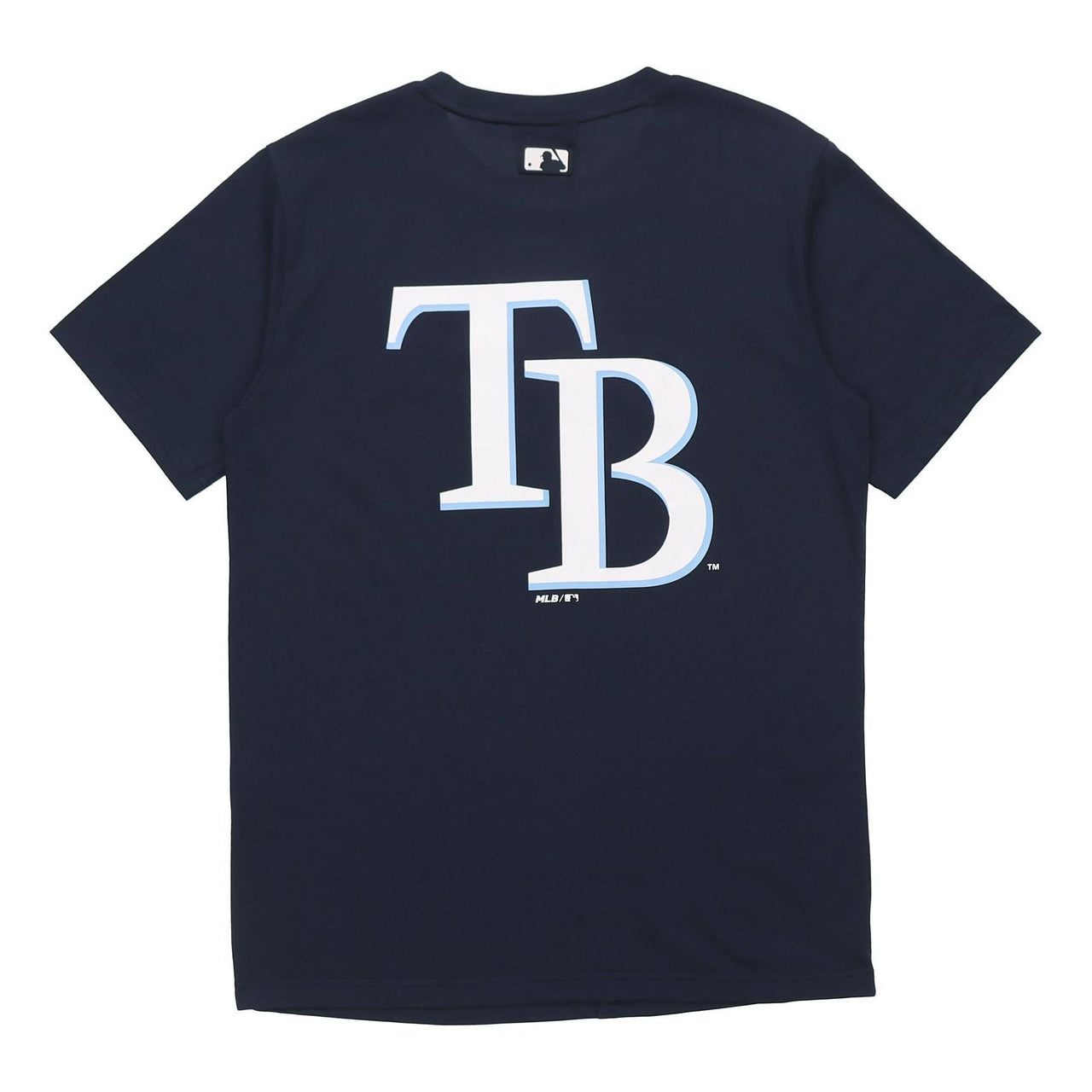 MLB Tampa Bay Rays Big Logo Round Neck Short Sleeve Unisex Navy Blue 31TS03031-55N