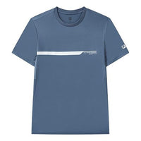 FILA Alphabet Printing Running Sport Knitting Short Sleeve Men's Blue A11M121101F-DB