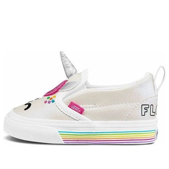 Vans Flour Shop x Slip-On V 'White Pink' VN0A54EW2JQ