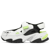 (WMNS) Skechers DLites Sandal 'White Black Neon Green' 896053-WBKL