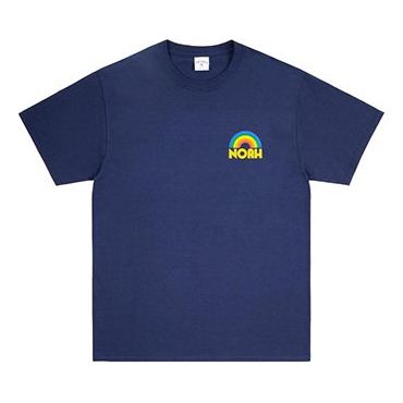NOAH RAINBOW SHOP TEE Printing Short Sleeve Deep Blue NOAH-SS19-001