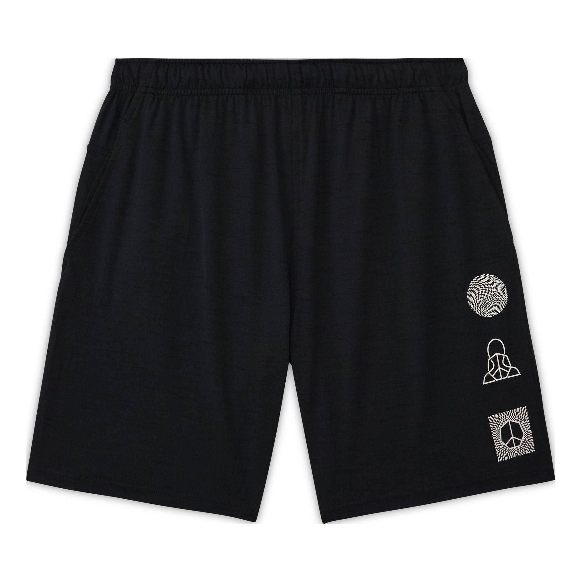 Men's Nike Quick Dry Solid Color Geometry Pattern Environmental Friendly Sports Shorts Black DM8145-045